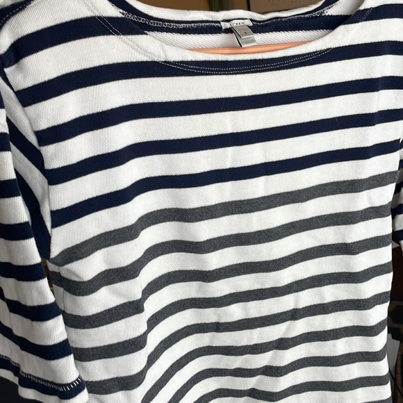 JCrew Nautical stripe with navy and gray stripes - cotton sweatshirt - Picture 4 of 4